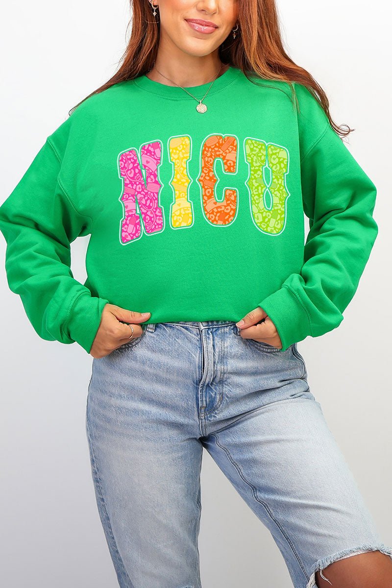 Personalized Neon Care Crew Heavy Blend Crew Sweatshirt *Choose Title - Wholesale Accessory Market