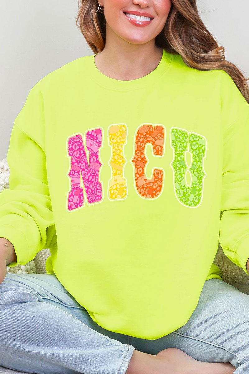 Personalized Neon Care Crew Heavy Blend Crew Sweatshirt *Choose Title - Wholesale Accessory Market