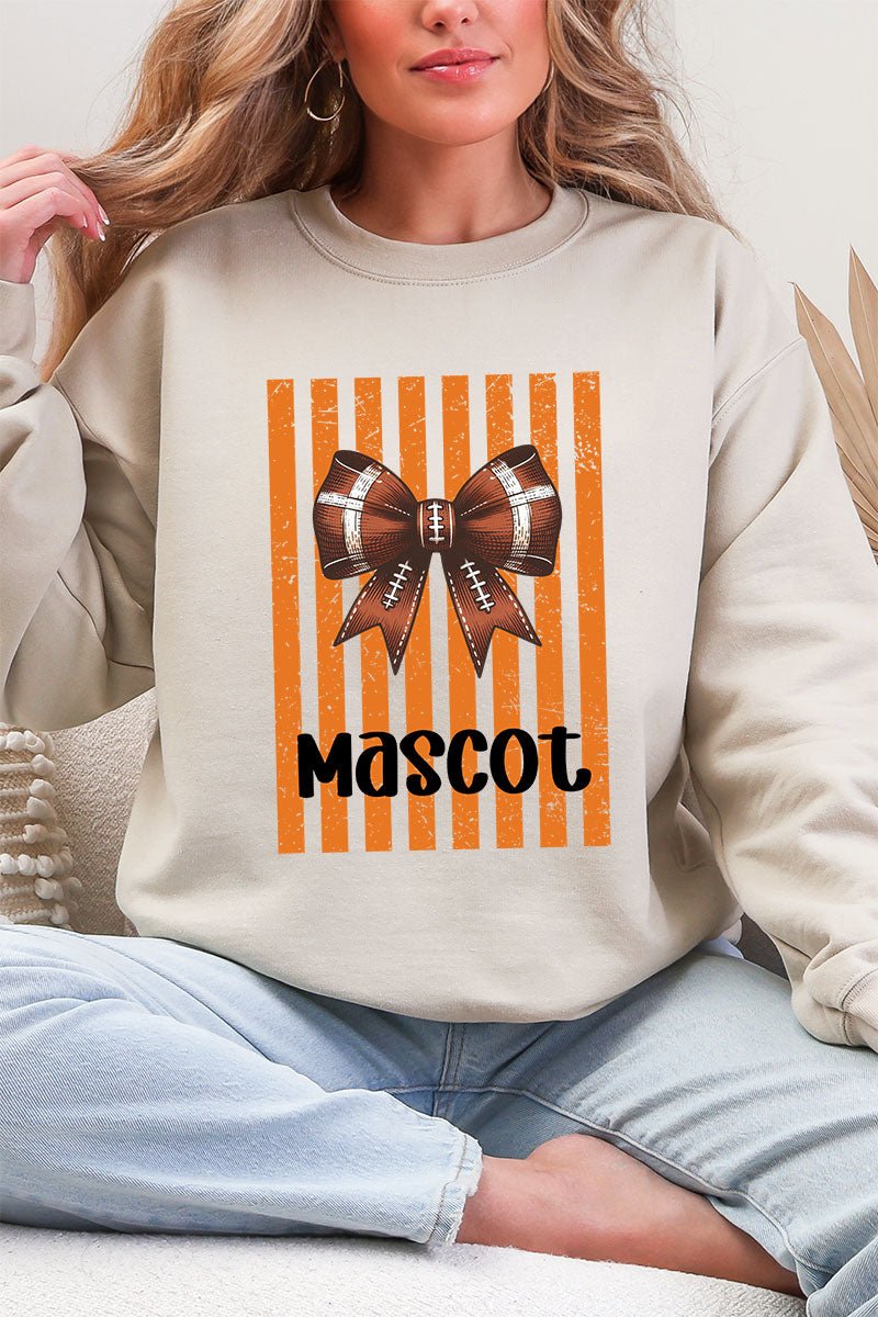 Personalized Orange Varsity Bow Heavy Blend Crew Sweatshirt - Wholesale Accessory Market