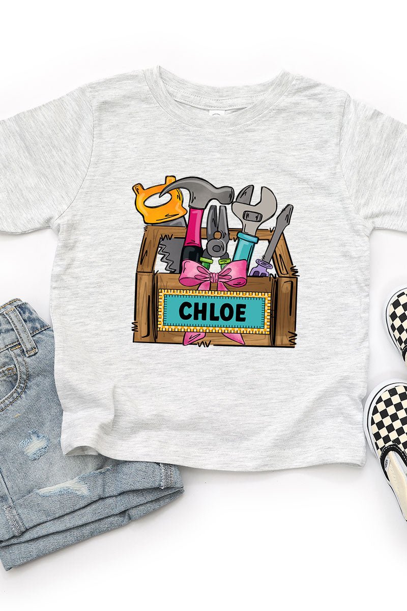 Toddler Personalized Coquette Little Fixer Fine Jersey Tee *Personalize Your Name - Wholesale Accessory Market
