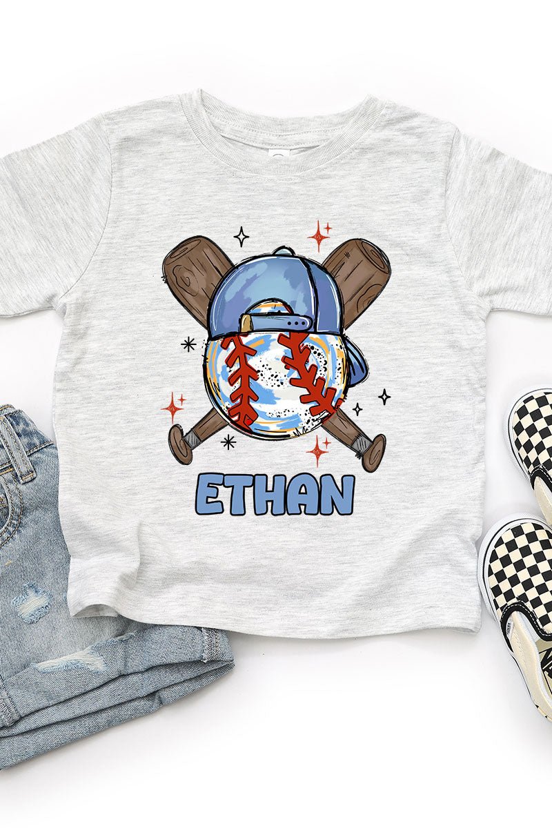 Toddler Personalized Hat Back Home Run Hitter Fine Jersey Tee *Personalize Your Name - Wholesale Accessory Market