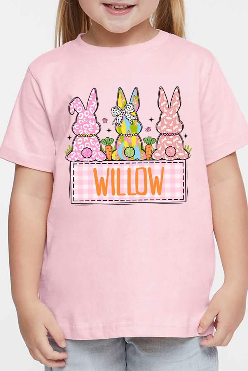 Toddler Personalized Brushstroke Bunny Fine Jersey Tee *Personalize Your Name - Wholesale Accessory Market