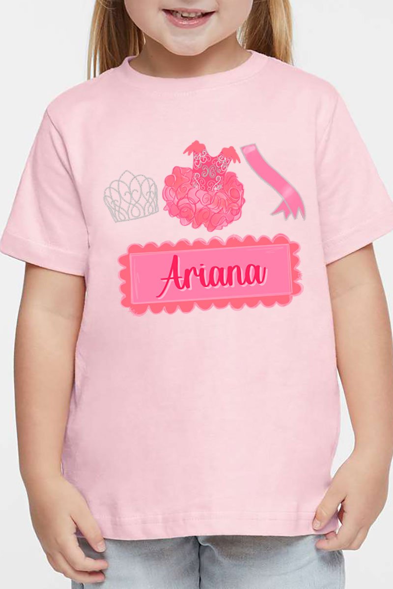 Toddler Personalized Crowned Cutie Fine Jersey Tee *Personalize Your Name - Wholesale Accessory Market