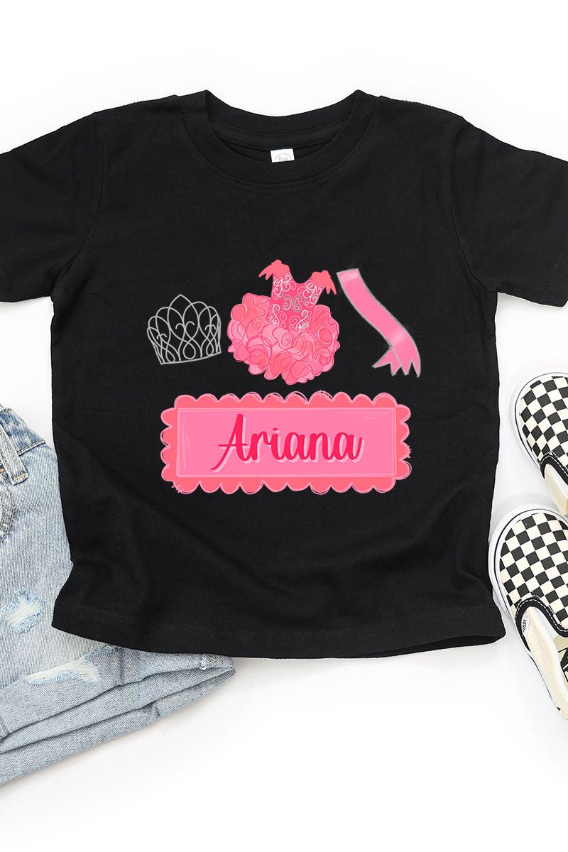 Toddler Personalized Crowned Cutie Fine Jersey Tee *Personalize Your Name - Wholesale Accessory Market