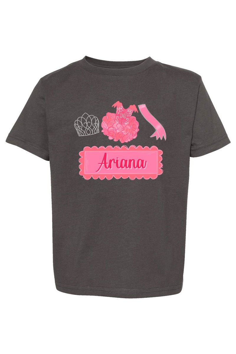 Toddler Personalized Crowned Cutie Fine Jersey Tee *Personalize Your Name - Wholesale Accessory Market
