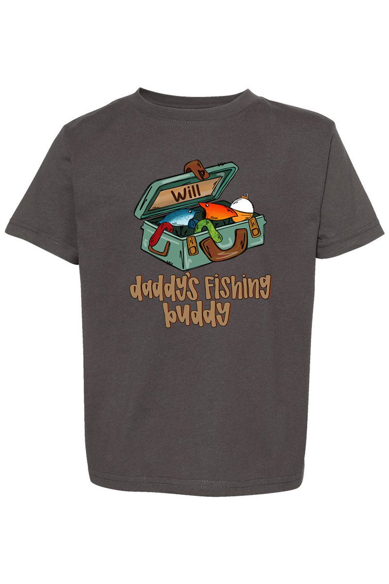 Toddler Personalized Daddy's Fishing Buddy Fine Jersey Tee *Personalize Your Name - Wholesale Accessory Market