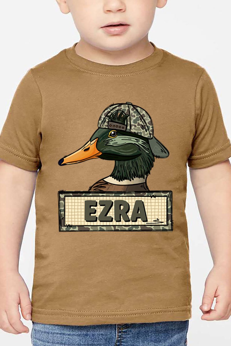 Toddler Personalized Little Mallard Fine Jersey Tee *Personalize Your Name - Wholesale Accessory Market