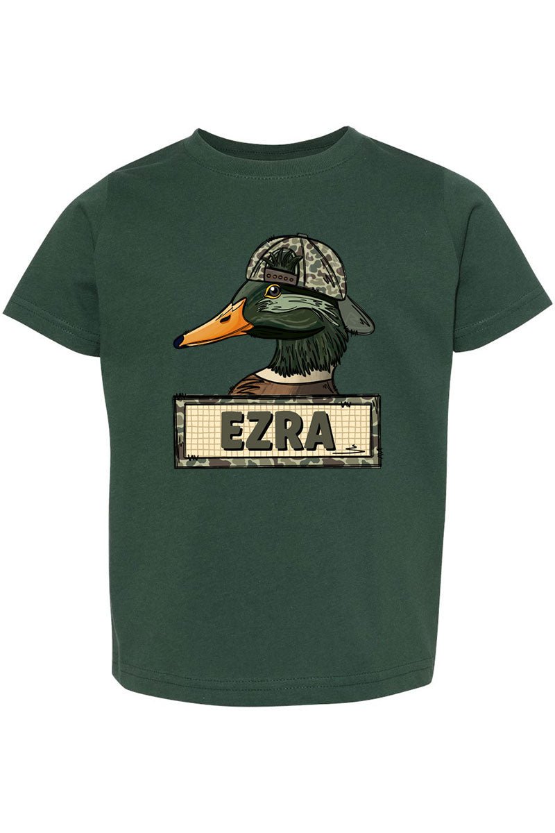 Toddler Personalized Little Mallard Fine Jersey Tee *Personalize Your Name - Wholesale Accessory Market