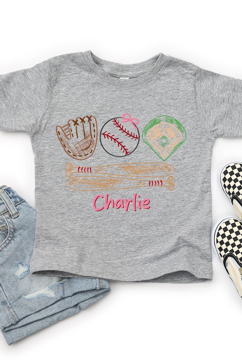 Toddler Personalized Grand Slam Kid Fine Jersey Tee *Personalize Your Name - Wholesale Accessory Market