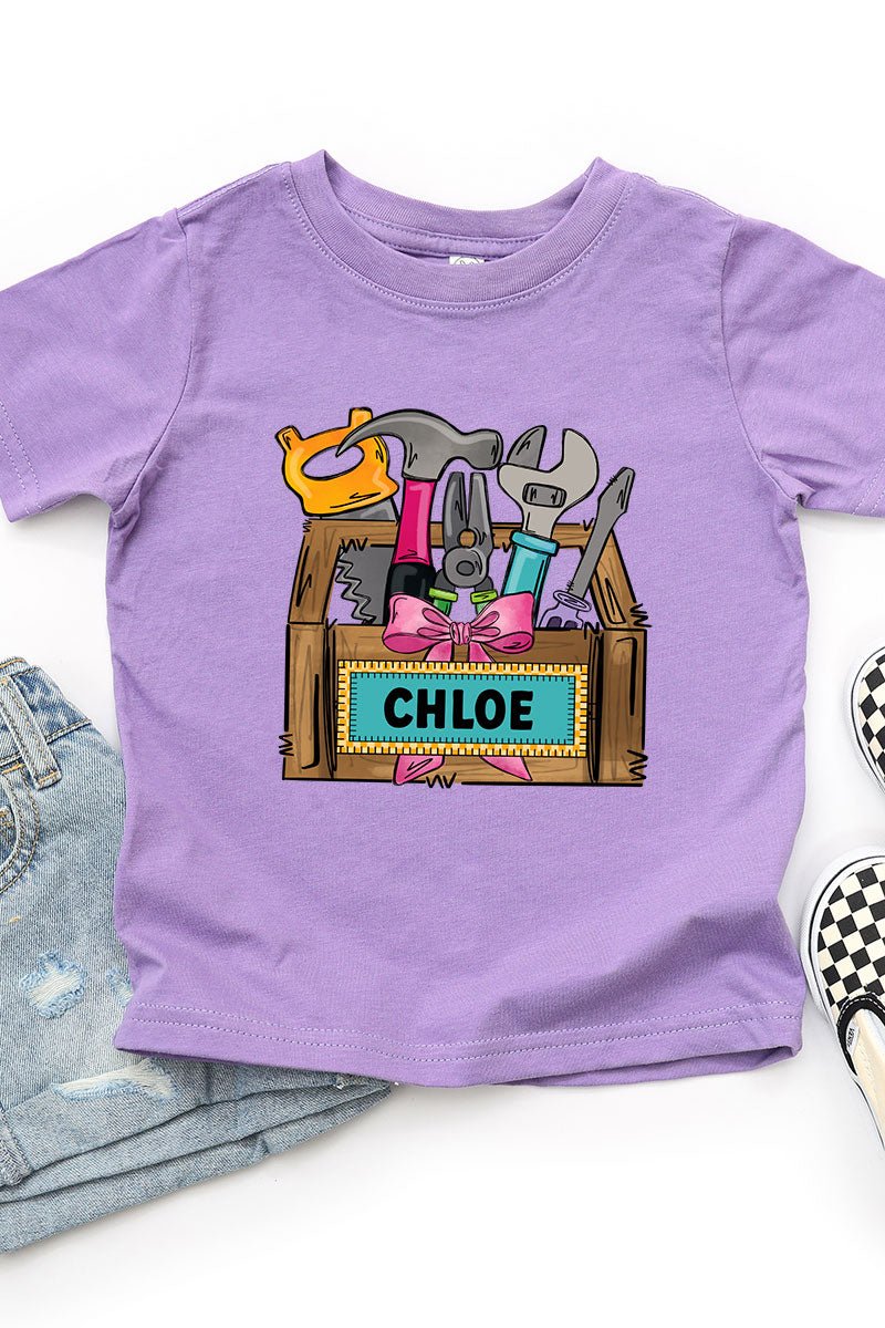 Toddler Personalized Coquette Little Fixer Fine Jersey Tee *Personalize Your Name - Wholesale Accessory Market
