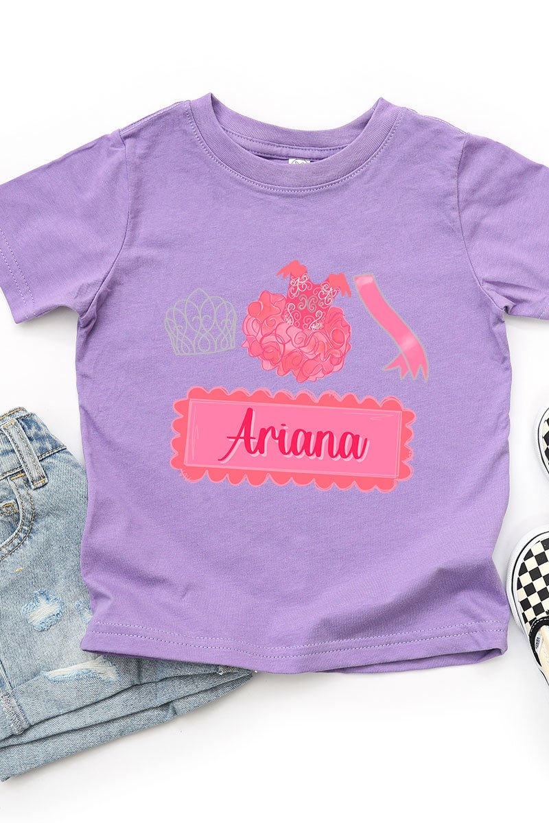 Toddler Personalized Crowned Cutie Fine Jersey Tee *Personalize Your Name - Wholesale Accessory Market