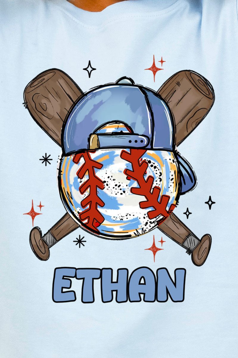 Toddler Personalized Hat Back Home Run Hitter Fine Jersey Tee *Personalize Your Name - Wholesale Accessory Market