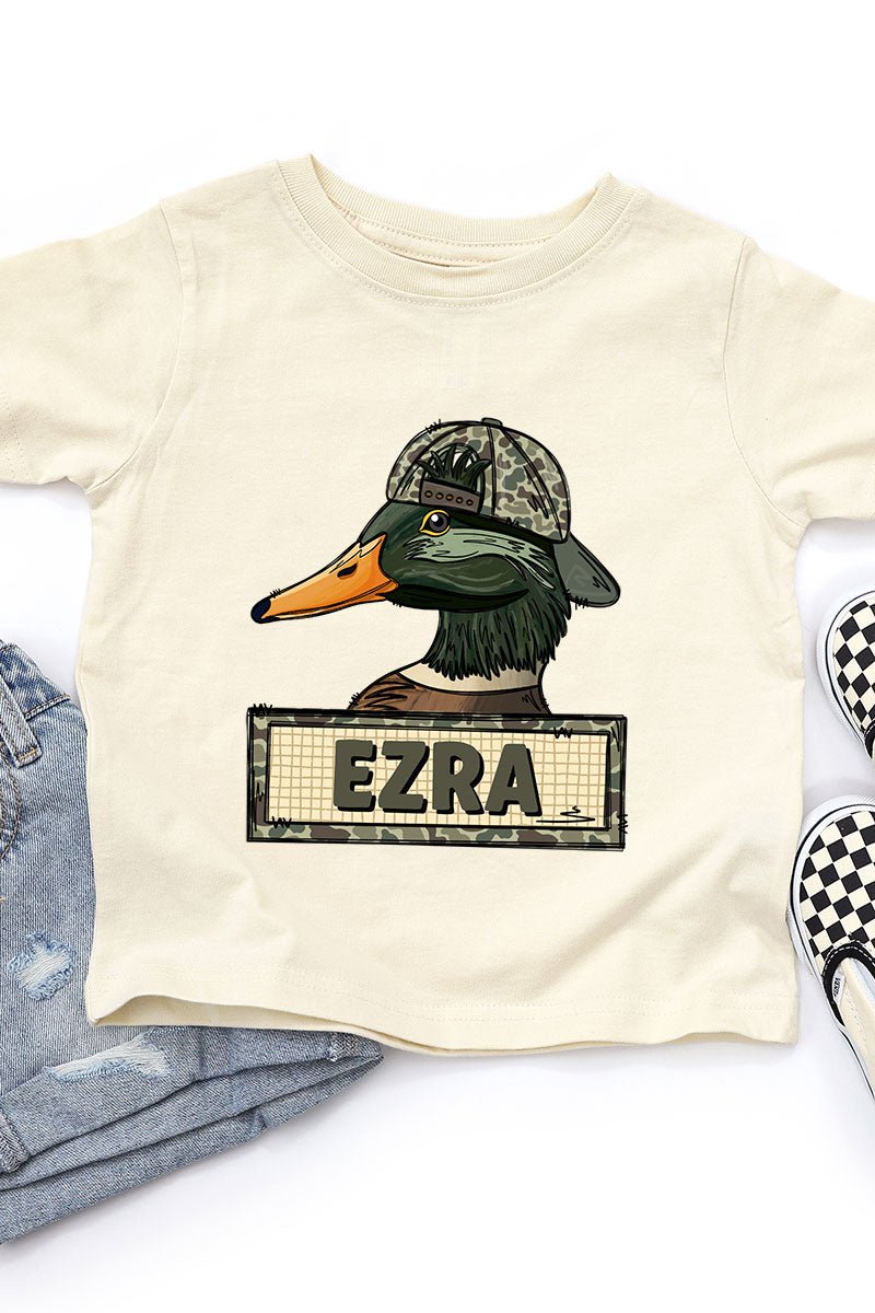 Toddler Personalized Little Mallard Fine Jersey Tee *Personalize Your Name - Wholesale Accessory Market