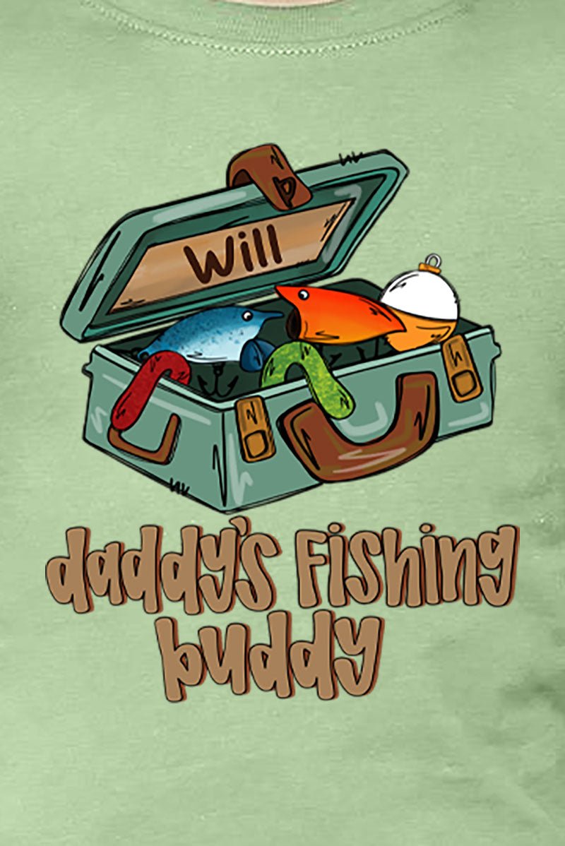 Toddler Personalized Daddy's Fishing Buddy Fine Jersey Tee *Personalize Your Name - Wholesale Accessory Market