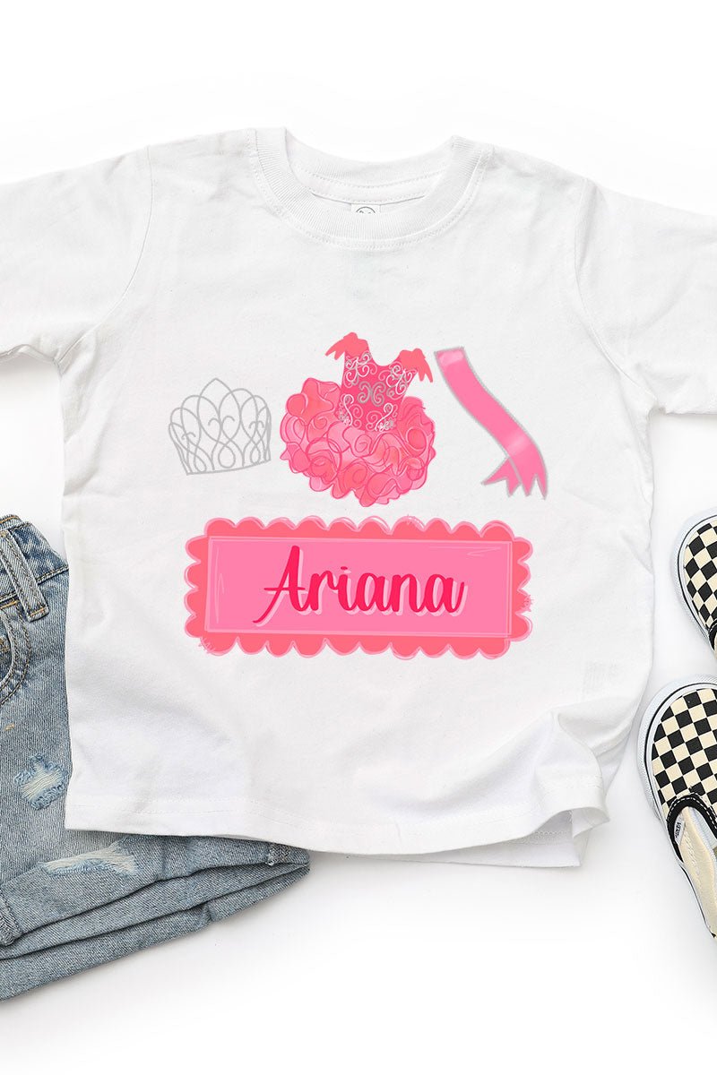 Toddler Personalized Crowned Cutie Fine Jersey Tee *Personalize Your Name - Wholesale Accessory Market