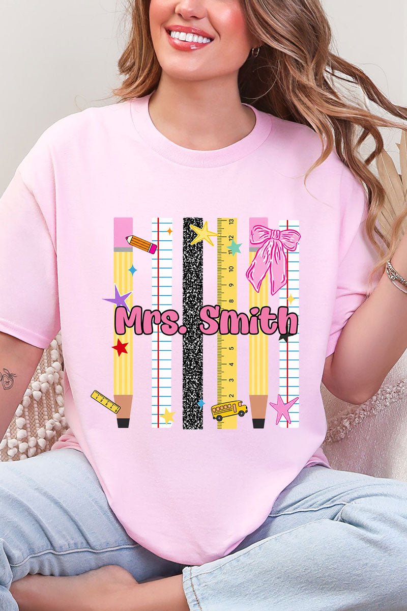 Personalized Teachers Rule Short Sleeve Relaxed Fit T-Shirt - Wholesale Accessory Market