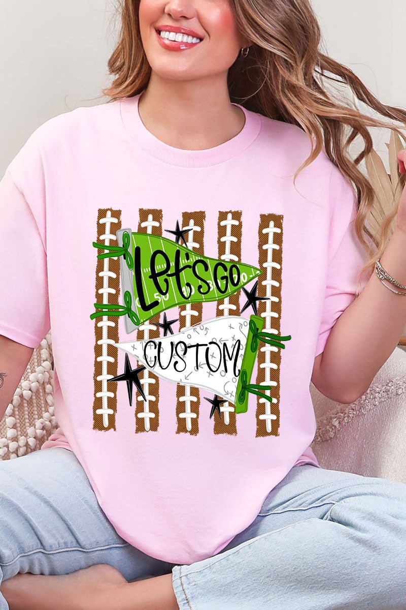 Personalized Touchdown Cheers Short Sleeve Relaxed Fit T-Shirt *Enter Custom Text - Wholesale Accessory Market