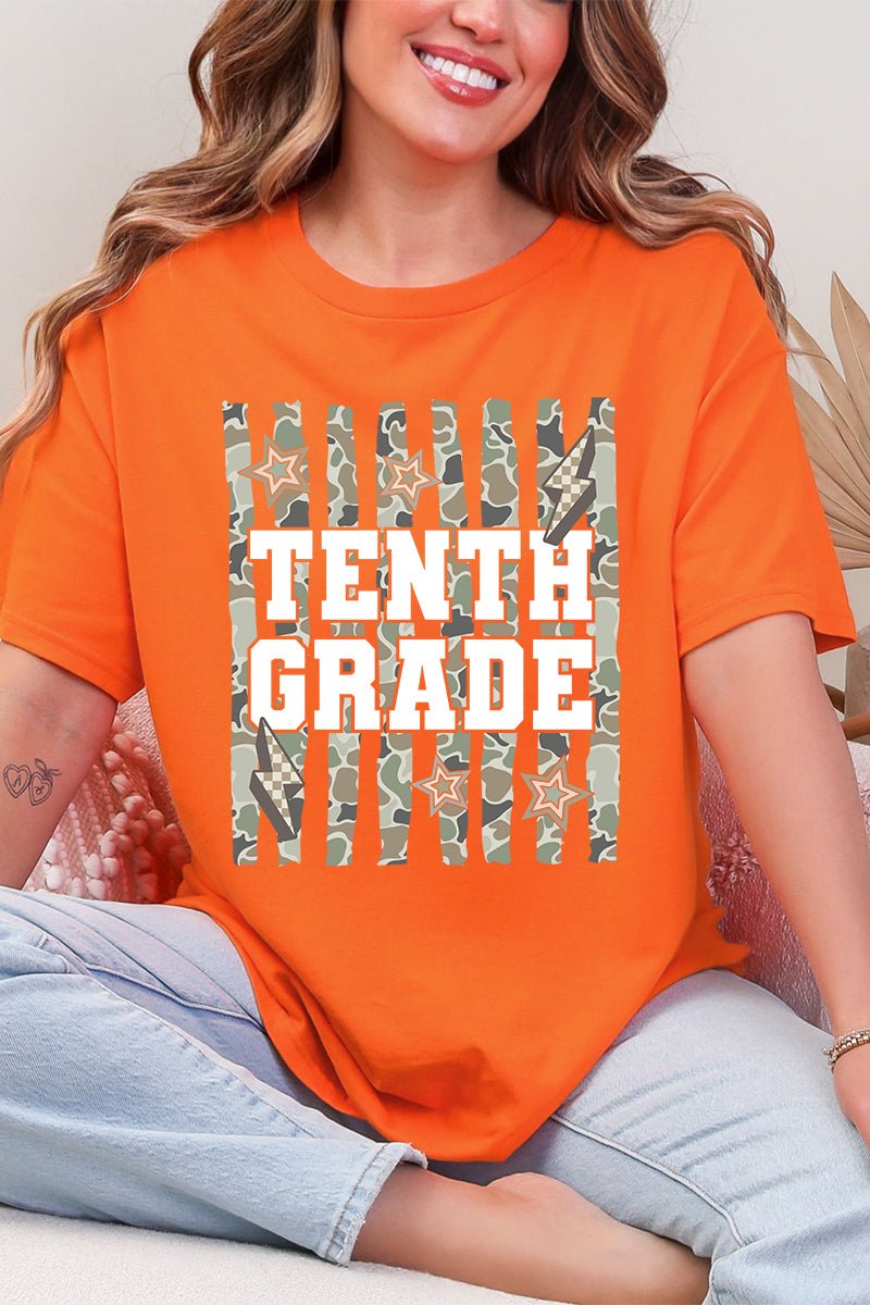 Camo School Era: Sixth To Tenth Grade Short Sleeve Relaxed Fit T-Shirt *Choose Your Grade - Wholesale Accessory Market