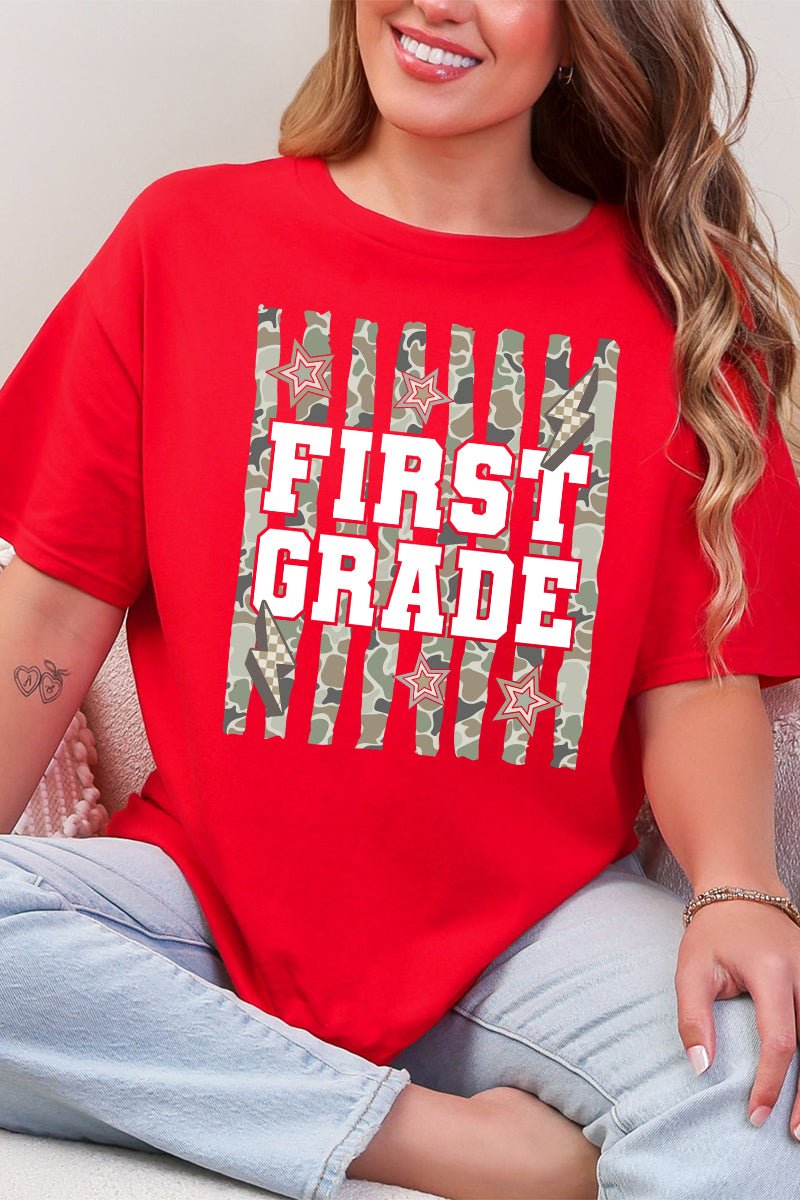 Camo School Era: Pre-K To Fifth Grade Short Sleeve Relaxed Fit T-Shirt *Choose Your Grade - Wholesale Accessory Market