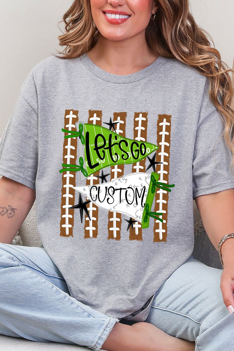Personalized Touchdown Cheers Short Sleeve Relaxed Fit T-Shirt *Enter Custom Text - Wholesale Accessory Market