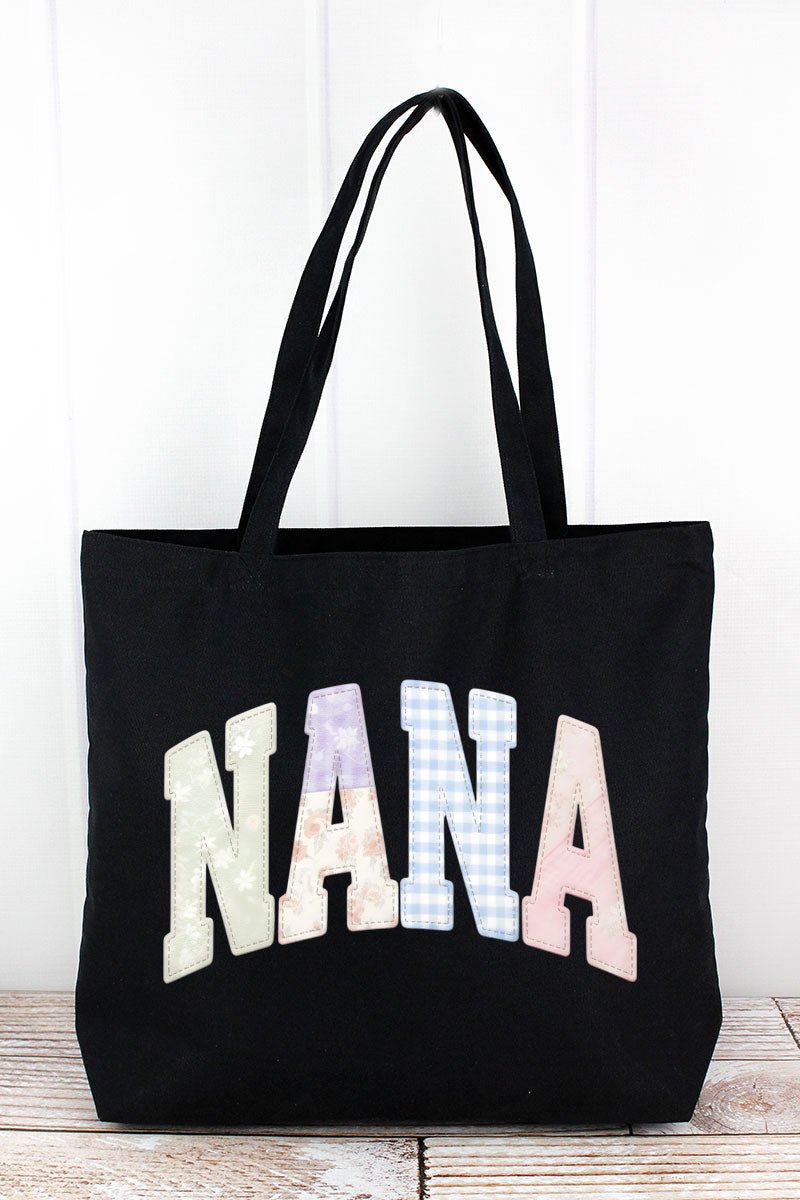 Personalized Soft Stitch Mom Name Pigment - Dyed Large Canvas Tote *Choose Your Name - Wholesale Accessory Market