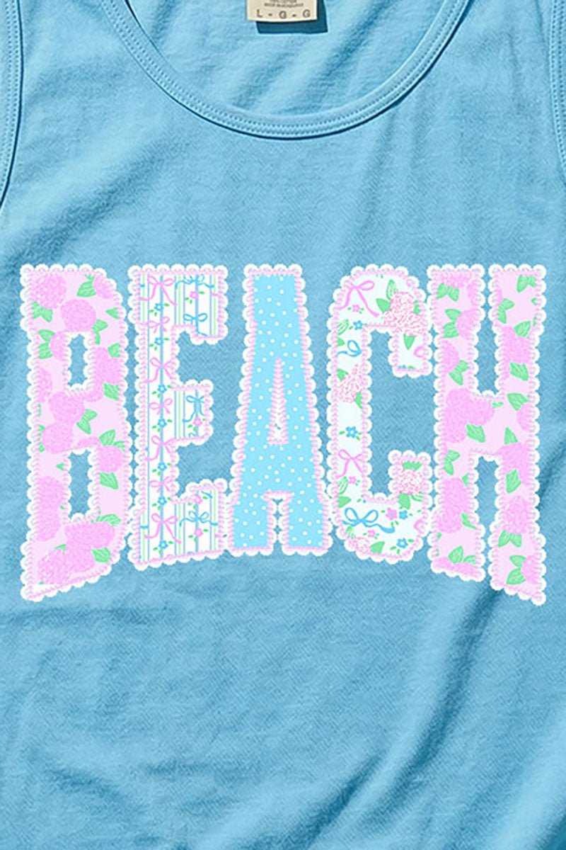 Seaside Lace Series Comfort Colors Cotton Tank Top - Wholesale Accessory Market