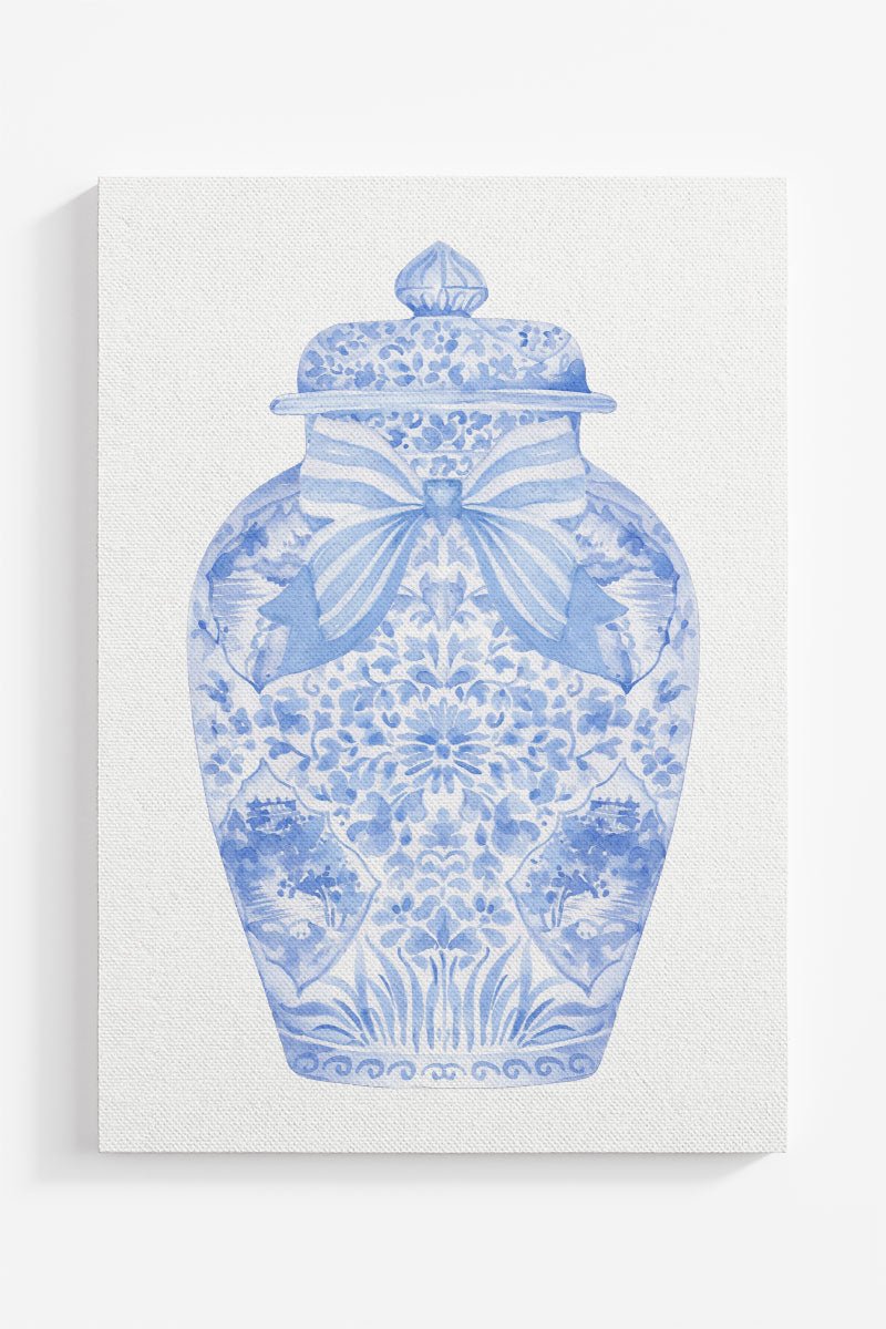 Ginger Jar Ready To Frame Canvas Print *Choose Your Color - Wholesale Accessory Market
