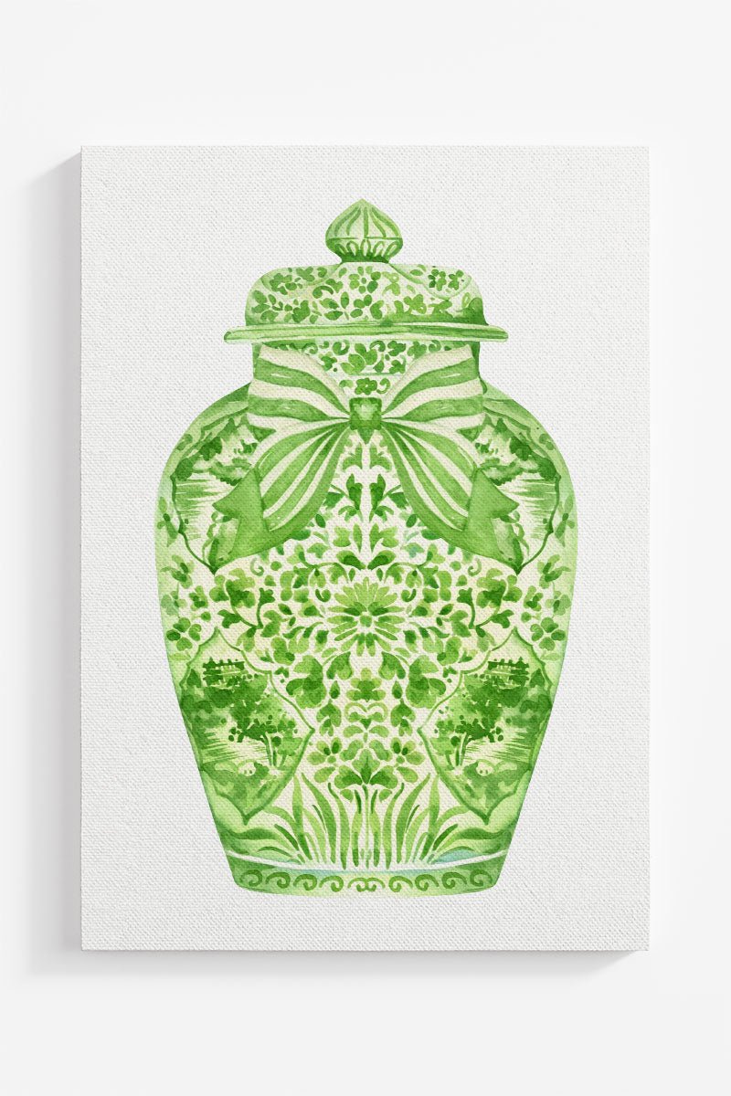 Ginger Jar Ready To Frame Canvas Print *Choose Your Color - Wholesale Accessory Market