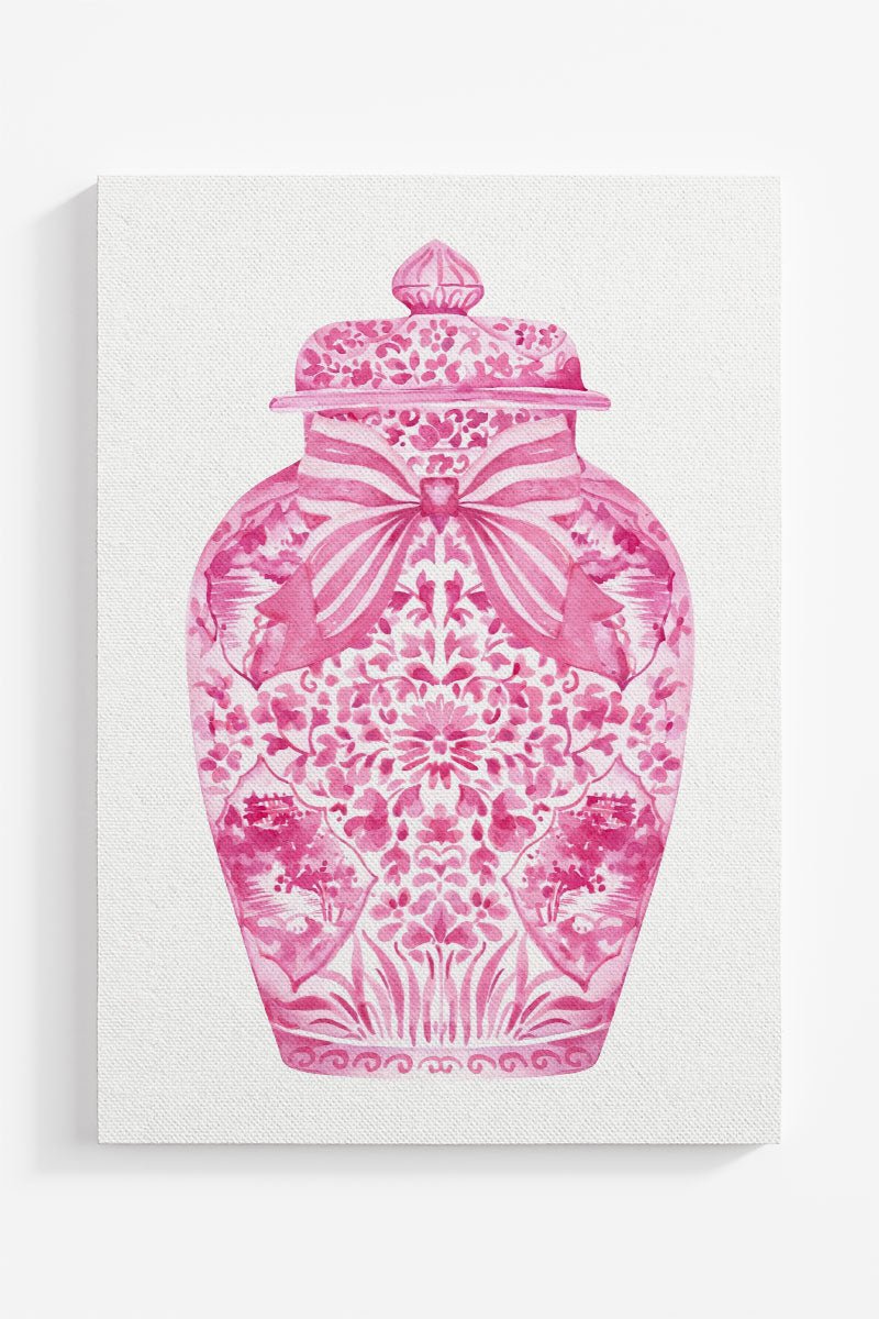 Ginger Jar Ready To Frame Canvas Print *Choose Your Color - Wholesale Accessory Market