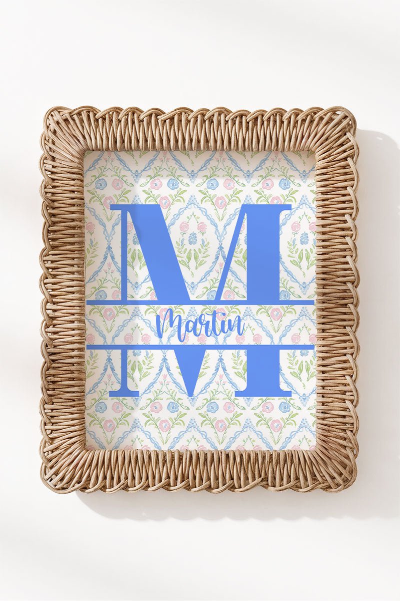 Keepsake Garden Monogram Ready To Frame Canvas Print *Personalize Your Name - Wholesale Accessory Market