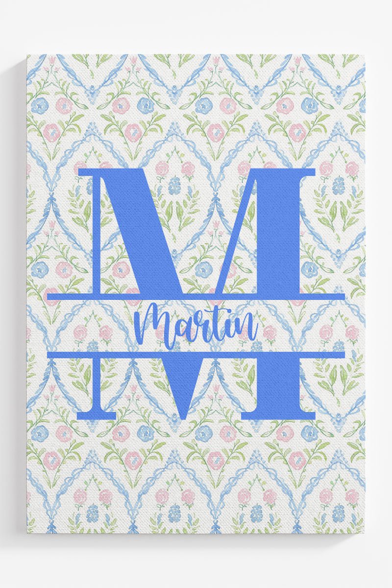 Keepsake Garden Monogram Ready To Frame Canvas Print *Personalize Your Name - Wholesale Accessory Market