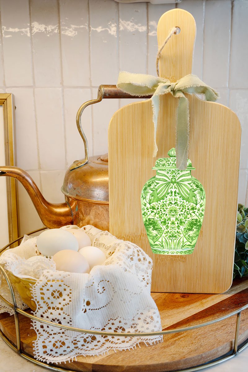 Ginger Jar Decorative Wood Cutting Board *Choose Your Color - Wholesale Accessory Market