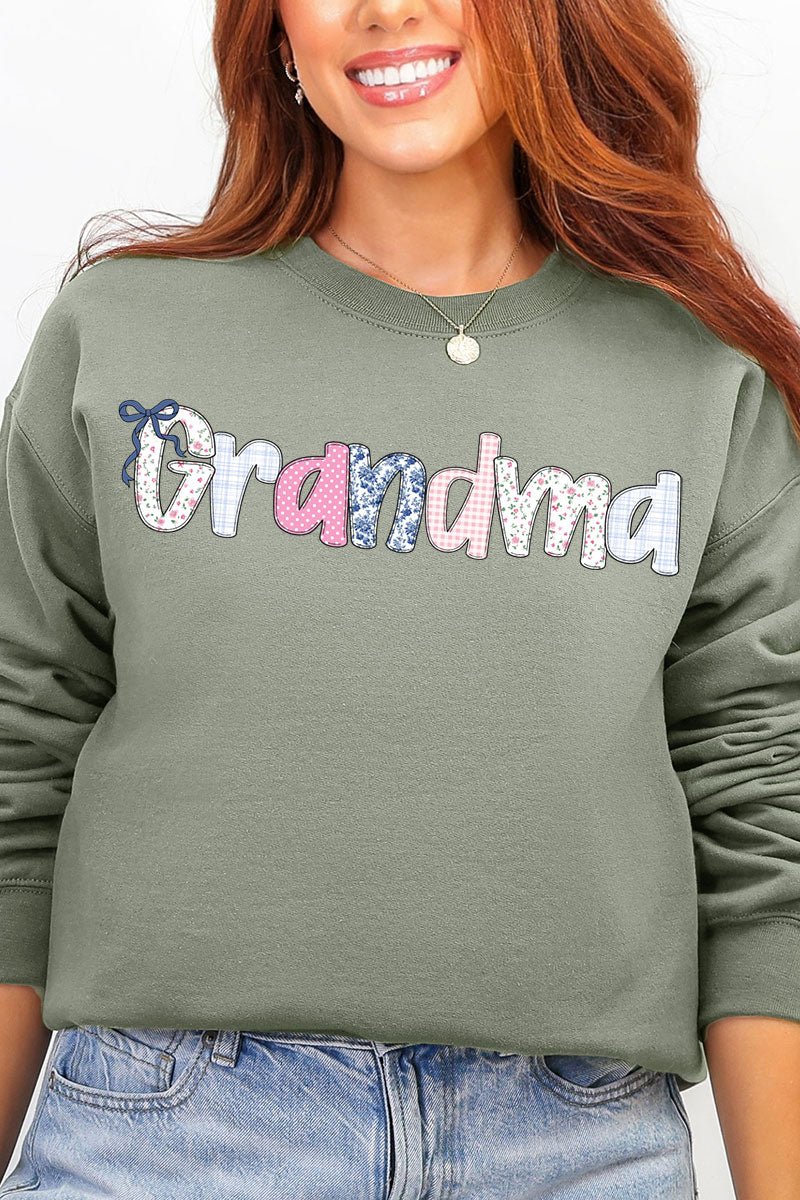 Gingham Garden Custom Name Ecosmart Crewneck Sweatshirt - Wholesale Accessory Market