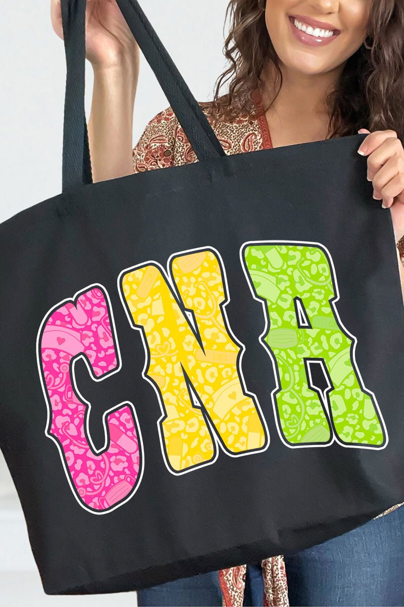 Personalized Neon Care Crew Canvas Jumbo Tote - Wholesale Accessory Market