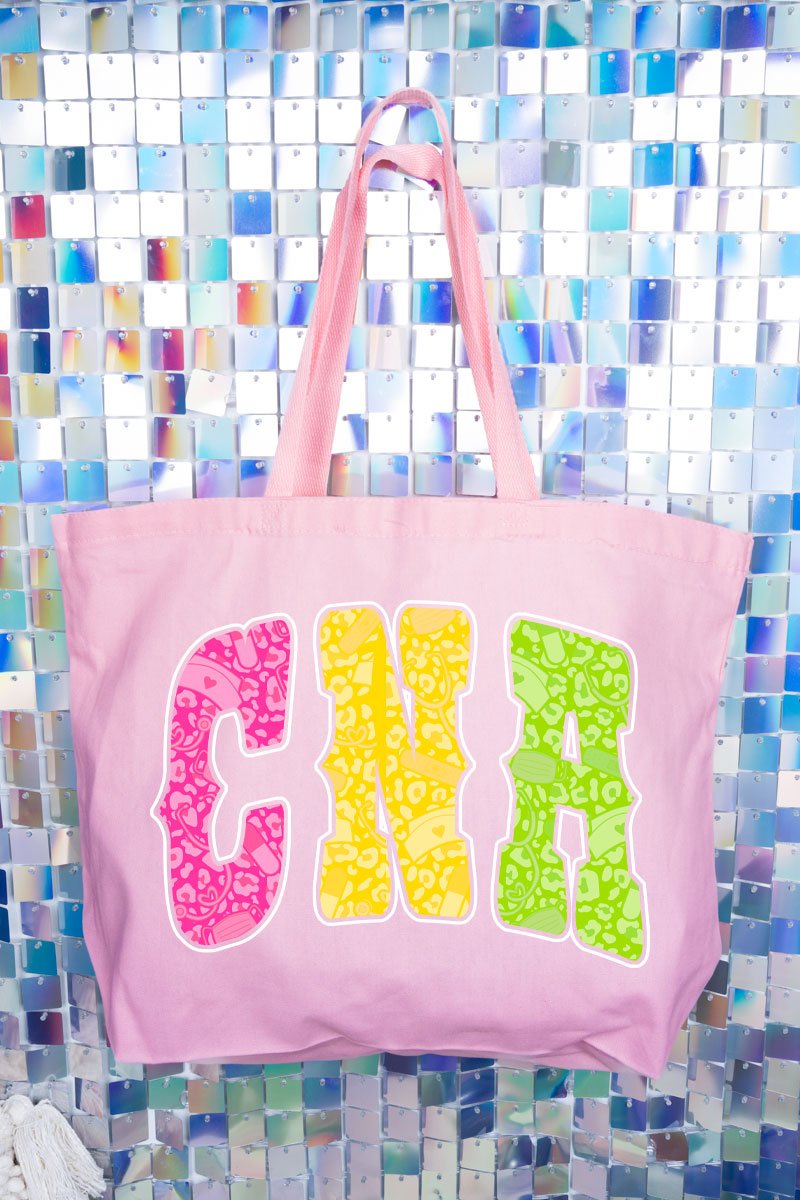 Personalized Neon Care Crew Canvas Jumbo Tote - Wholesale Accessory Market