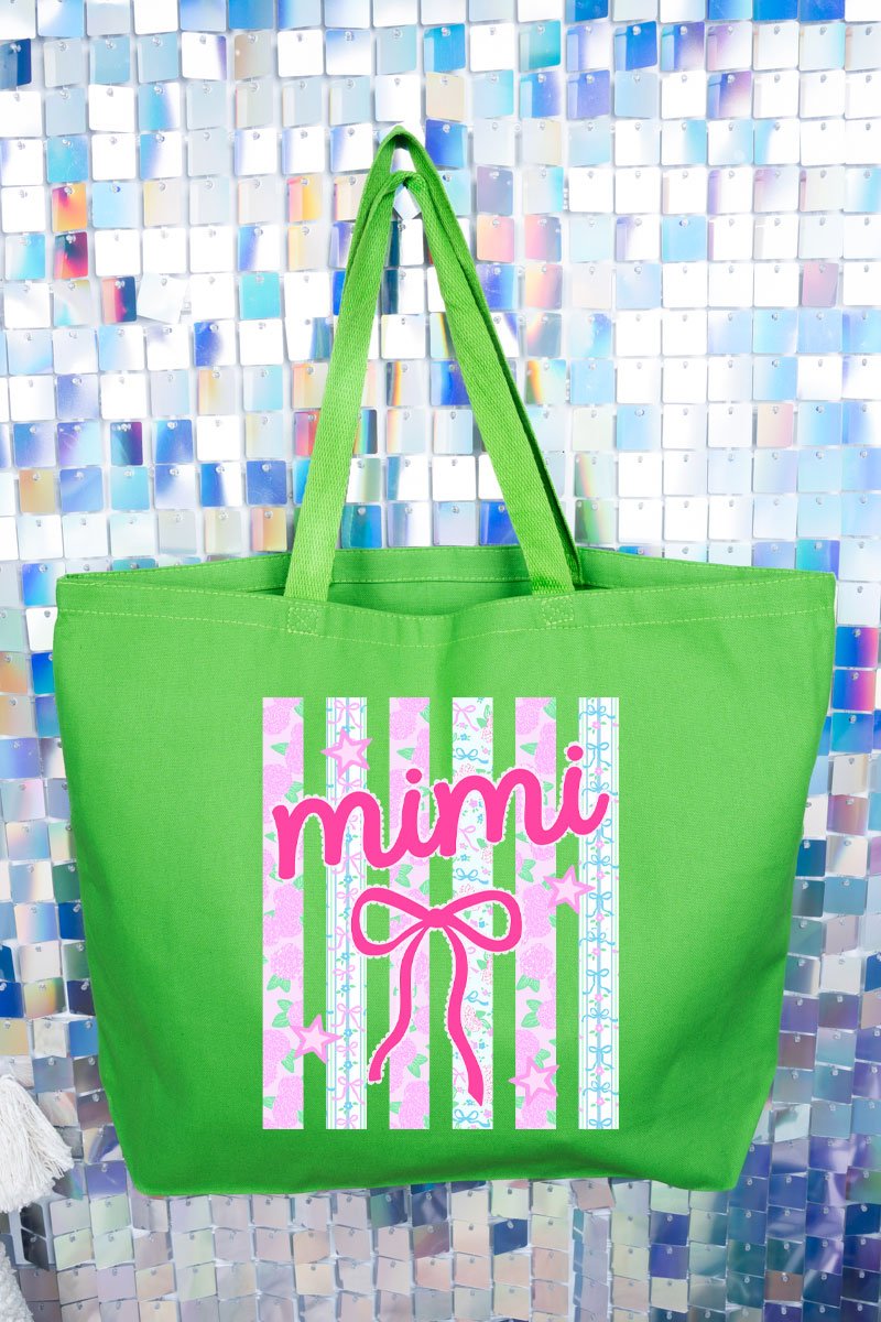 Personalized Bow - tiful Garden Canvas Jumbo Tote *Choose Your Name - Wholesale Accessory Market