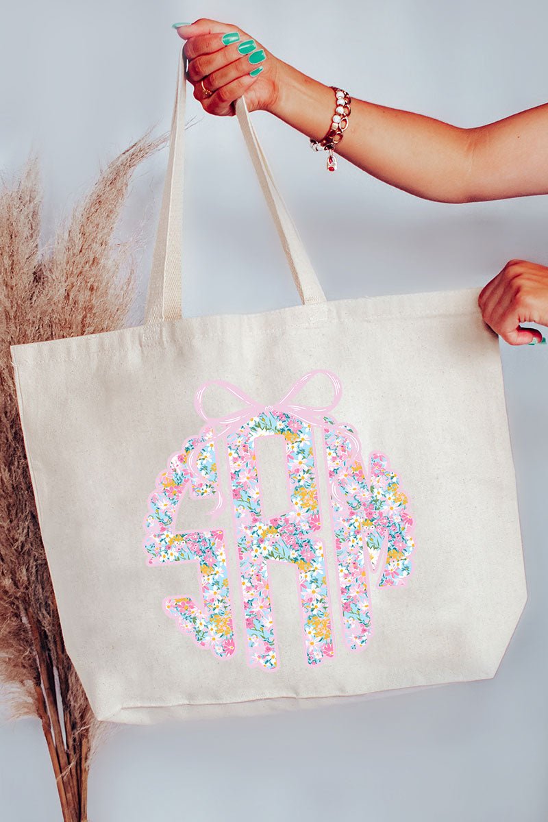 Garden Party Monogram Canvas Jumbo Tote - Wholesale Accessory Market