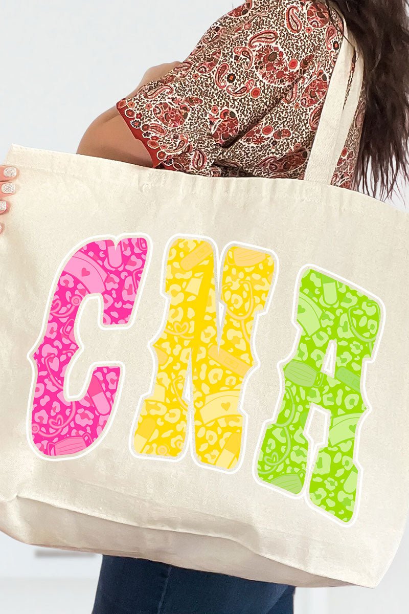 Personalized Neon Care Crew Canvas Jumbo Tote - Wholesale Accessory Market