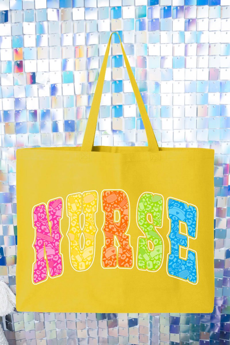 Personalized Neon Care Crew Canvas Jumbo Tote - Wholesale Accessory Market