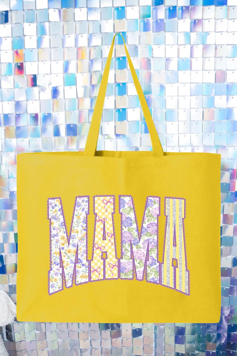 Personalized Purple Scalloped Mom Name Canvas Jumbo Tote - Wholesale Accessory Market