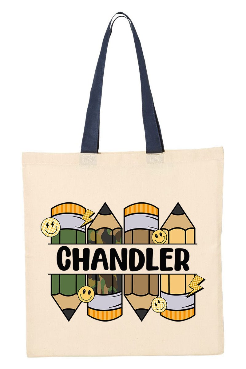 Personalized Camo Pencil Pack Medium Canvas Tote *Enter Kid's Name - Wholesale Accessory Market