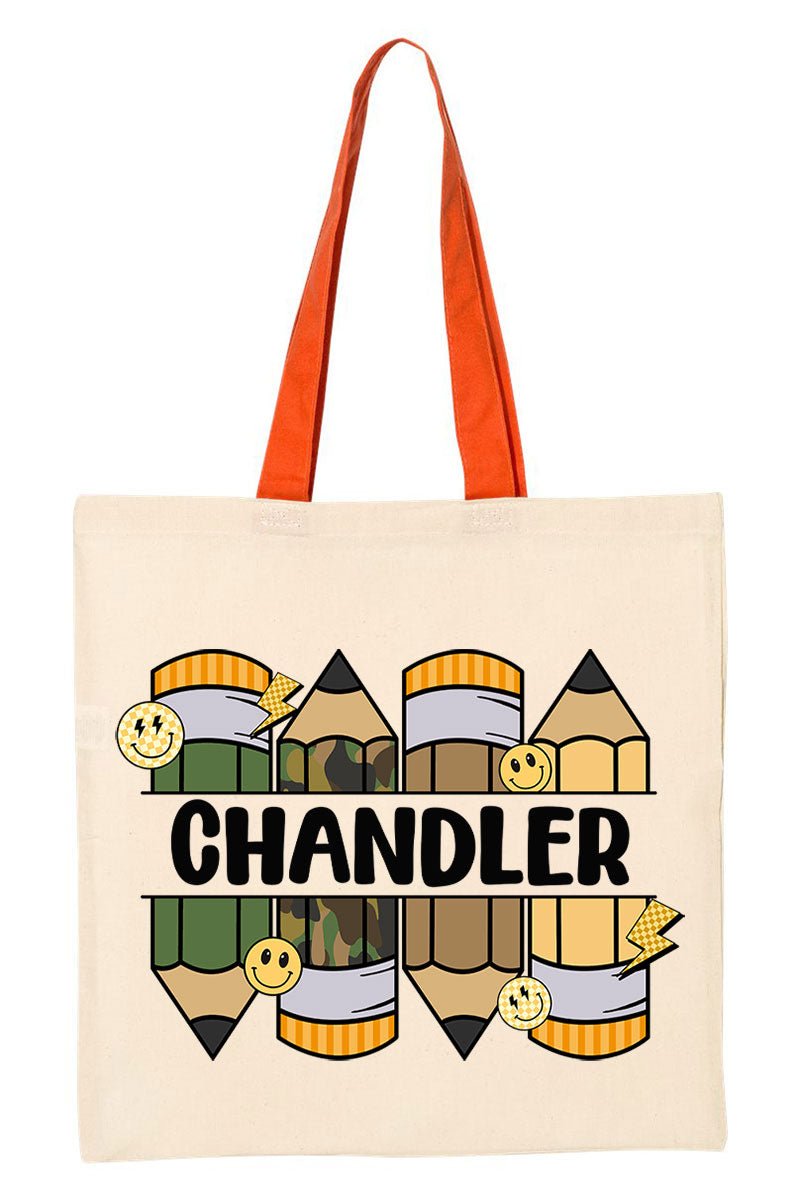 Personalized Camo Pencil Pack Medium Canvas Tote *Enter Kid's Name - Wholesale Accessory Market