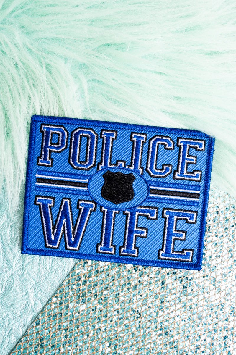 Police Wife Embroidered Patch - Wholesale Accessory Market