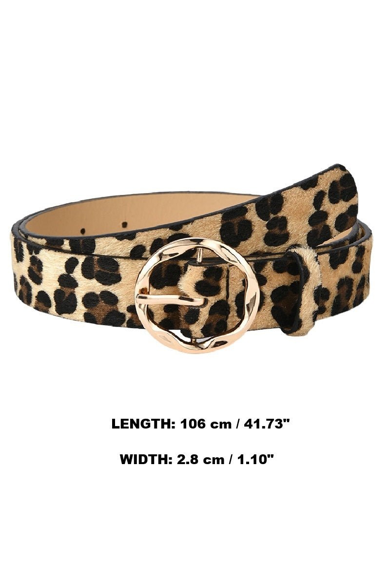 Zenana Fierce Edge Leopard Belt - Wholesale Accessory Market