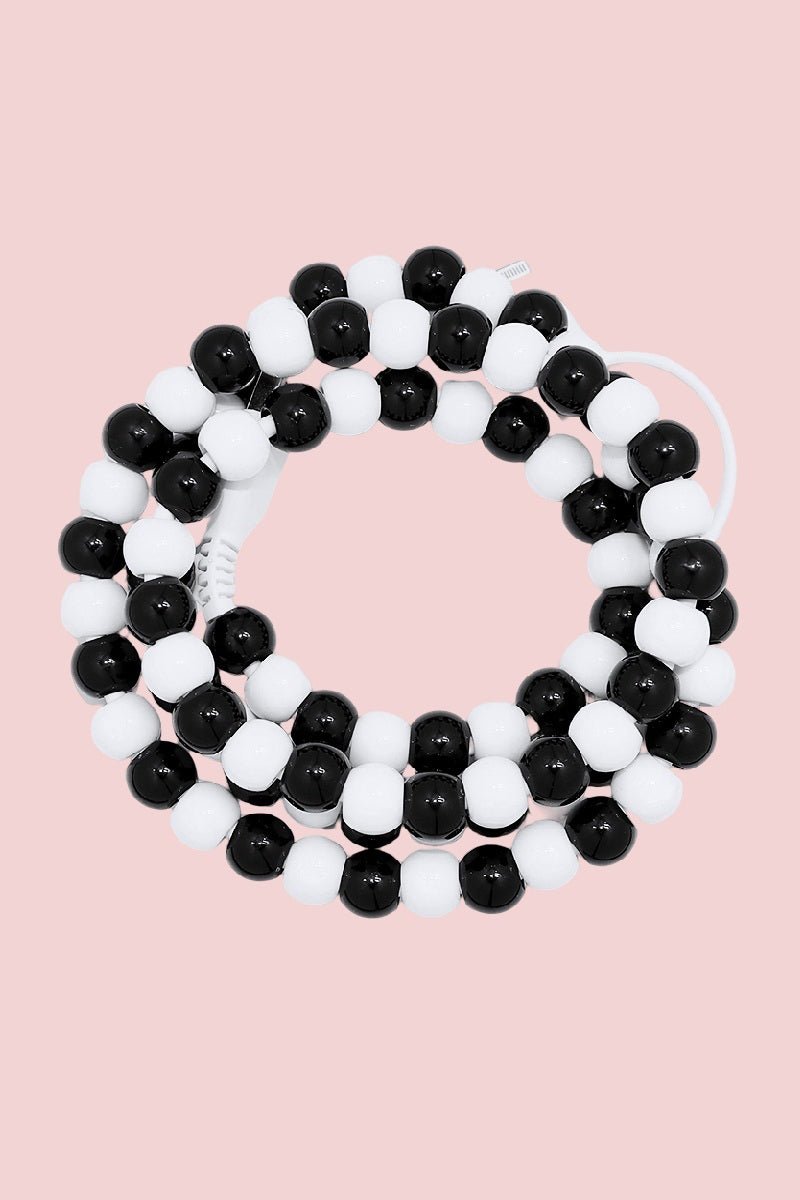 Zenana Black & White Beaded Dual USB & Lightning Charging Cable - Wholesale Accessory Market