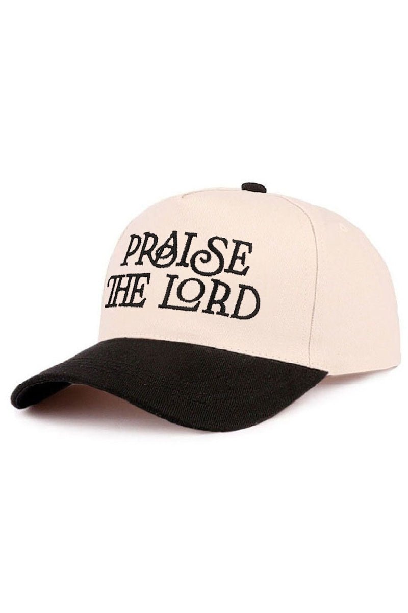 Zenana Embroidered Praise The Lord Black Two - Tone Cap - Wholesale Accessory Market