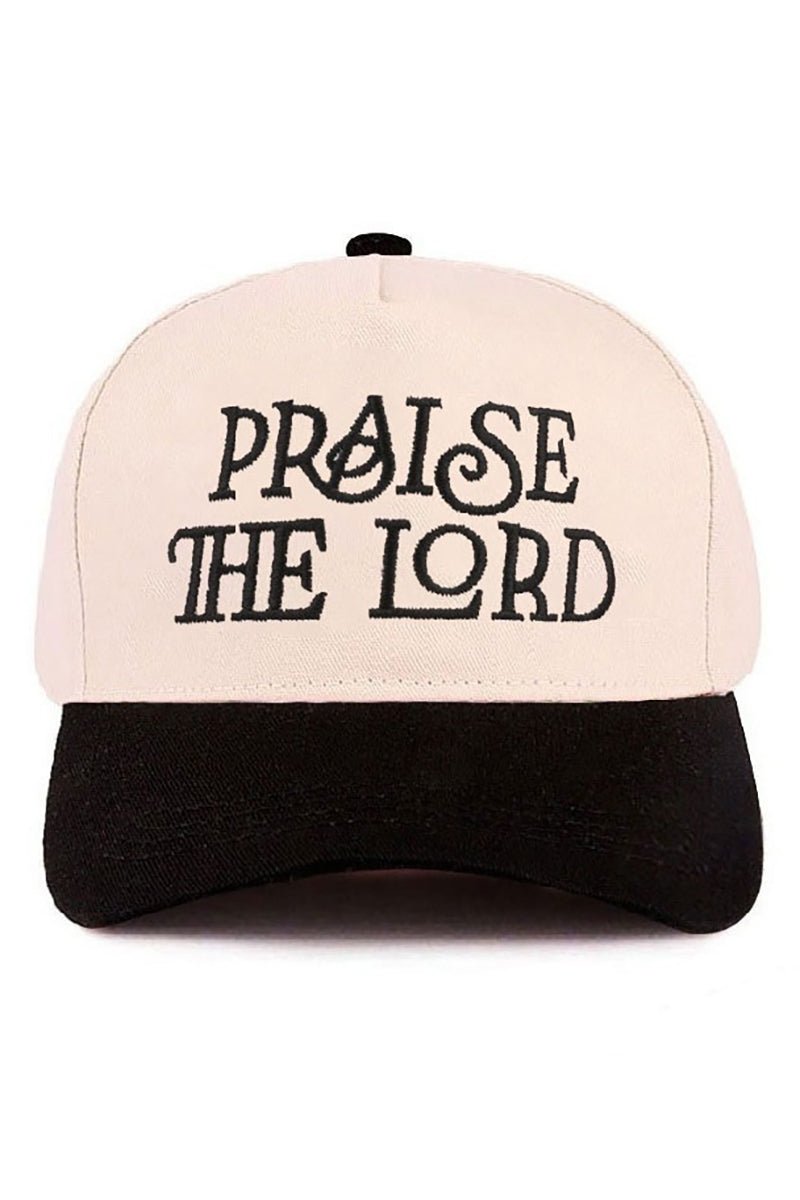 Zenana Embroidered Praise The Lord Black Two - Tone Cap - Wholesale Accessory Market