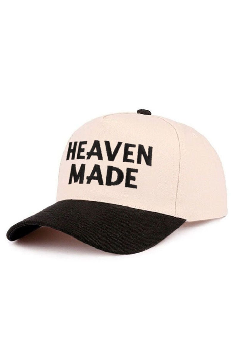 Zenana Embroidered Heaven Made Black Two - Tone Cap - Wholesale Accessory Market
