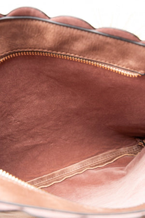 NGIL Blush Pink Faux Leather Sabina Scalloped Crossbody Tote - Wholesale Accessory Market