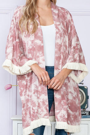 Visionary Summer Kimono Topper, Rose - Wholesale Accessory Market